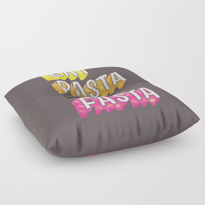 Eat Pasta typography Floor Pillow