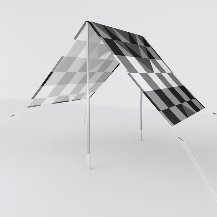 Black and white gingham checked ornament Sun Shade