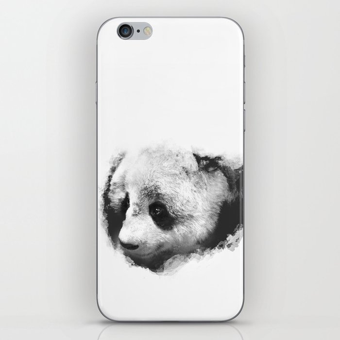 Panda peeking through the Snow iPhone Skin