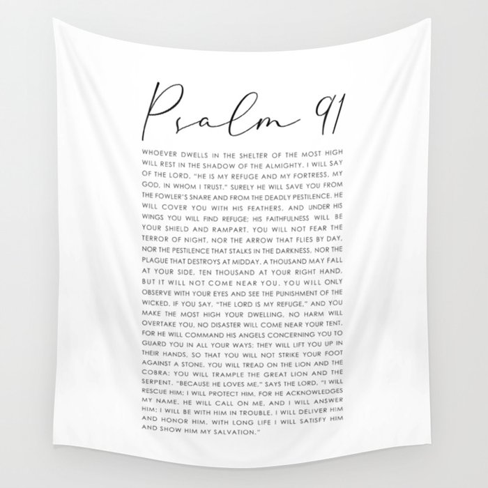 Psalm 91 Whoever dwells in the shelter of the Most High Wall Tapestry