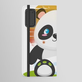 funny panda gift for a couple Android Wallet Case