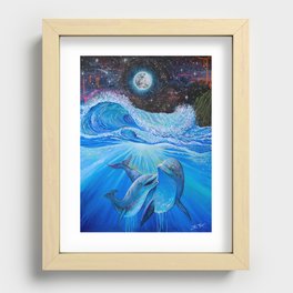 Dolphin Healing Recessed Framed Print