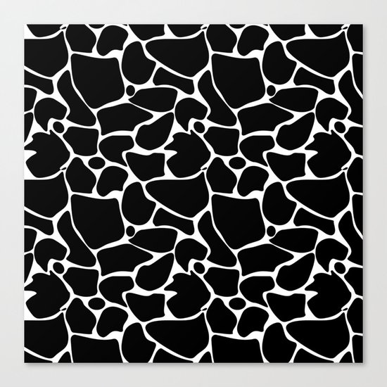 Black and white abstract pattern . Canvas Print