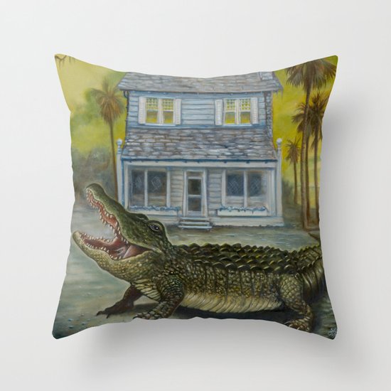 The Barker House Throw Pillow