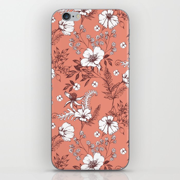Sketched Floral iPhone Skin
