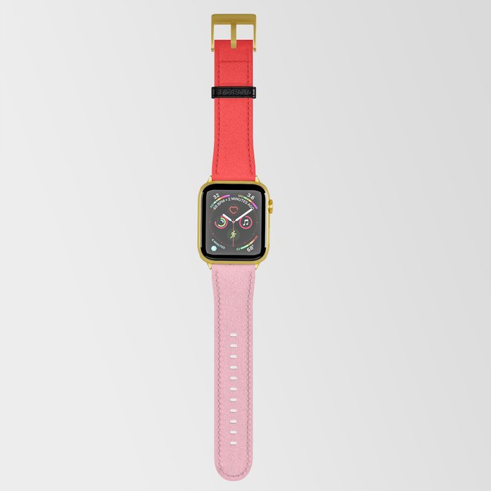 Watermelon Red Peach Pink Color Block Apple Watch Band by