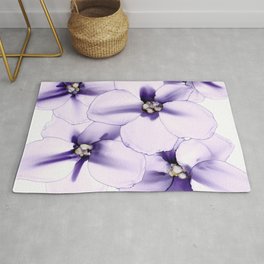 Spring Simplicity Fluid Floral Painting Area & Throw Rug