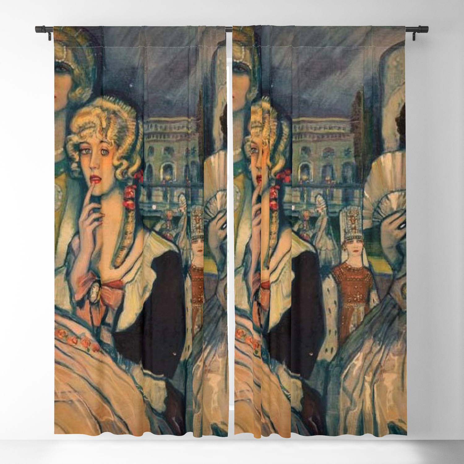 Marion Davis Monumental Portrait Of The Gilded Age Landscape Painting By Federico Beltran Masses Blackout Curtain By Atlantic Coast Arts And Paintings Society6