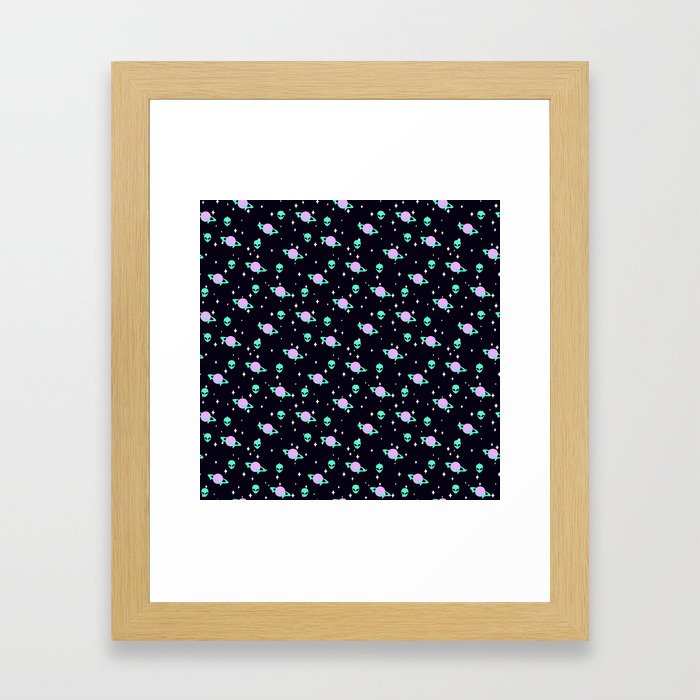 Space Kei Pattern Framed Art Print