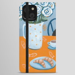Cats and a French Press iPhone Wallet Case