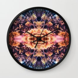 Acid Tropic Kaleidoscope Wall Clock