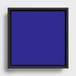 Deep Night Blue Framed Canvas