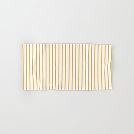 Marigold Yellow Pinstripe on White Hand & Bath Towel