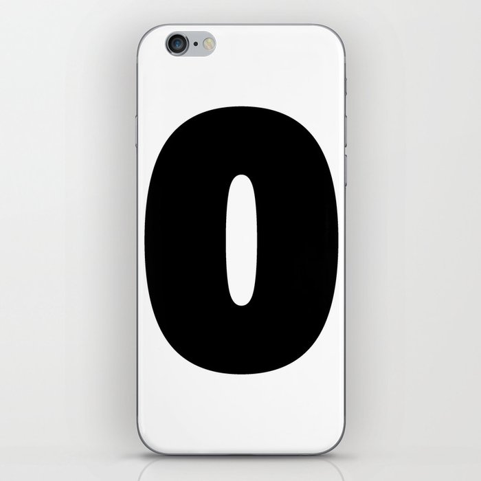 0 (Black & White Number) iPhone Skin