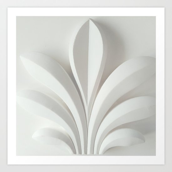 White sculpture Art Print