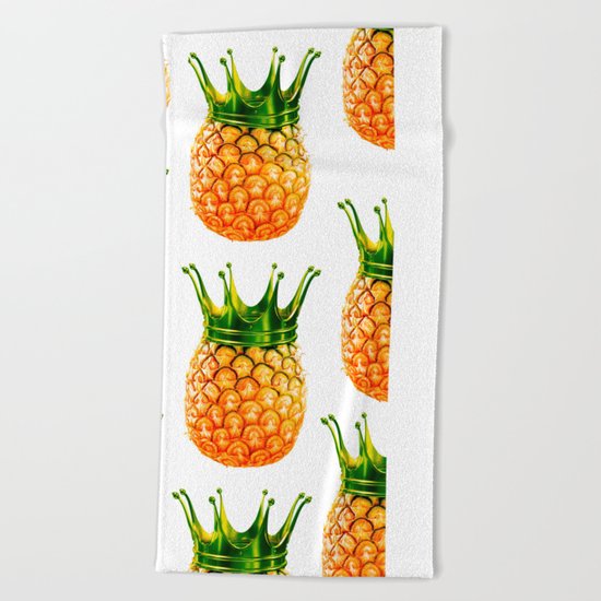 Pineapple? kingapple! Beach Towel