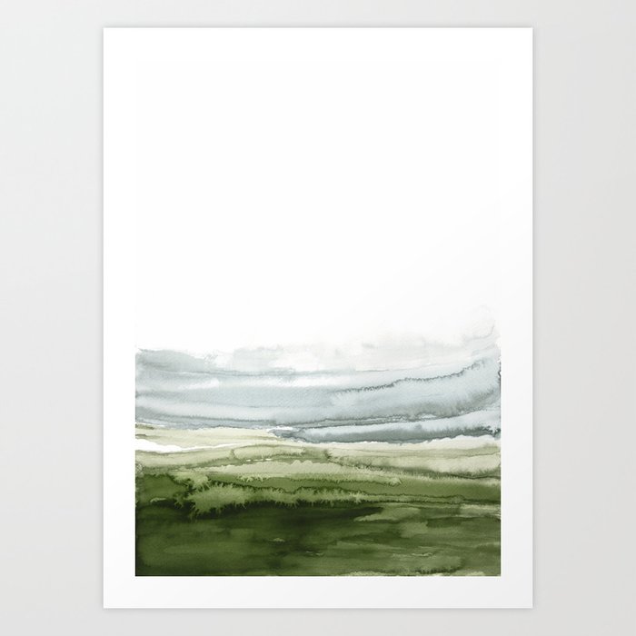 Watercolor landscape  Art Print