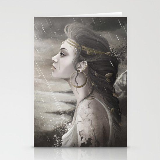 Golden Tear Stationery Cards