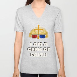 Geek of Faith V Neck T Shirt