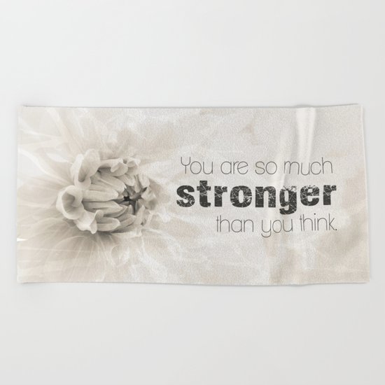 Spring Dahlia II - Be Strong Beach Towel