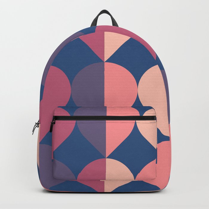 Mid-Century Retro 60s 70s Abstract Pattern - Peacock Dreams Backpack