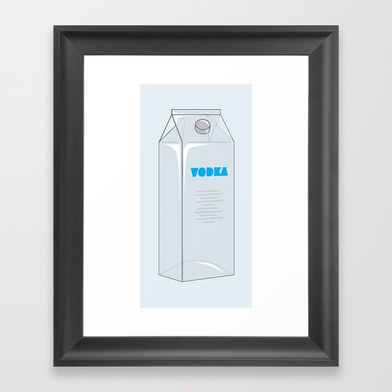 Vodka in a box Framed Art Print