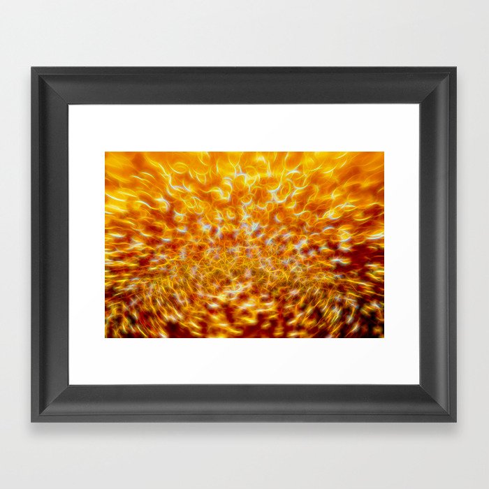 Golden Light Abstraction Framed Art Print