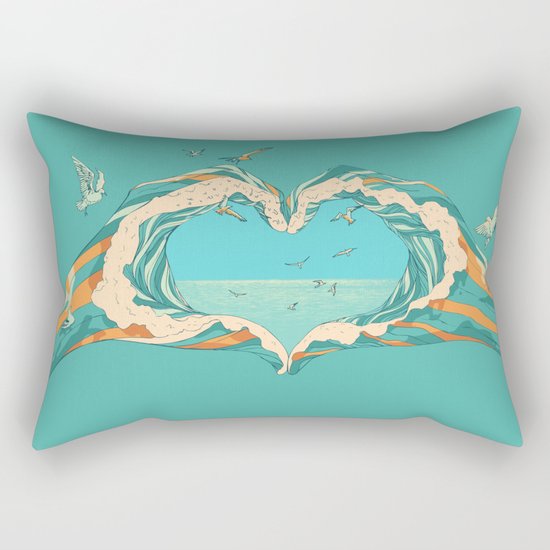 My Heart & The sea Rectangular Pillow