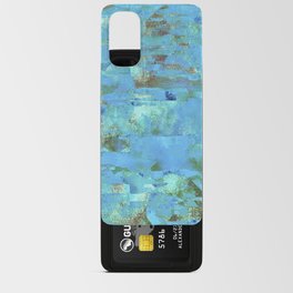 African Dye - Colorful Ink Paint Abstract Ethnic Tribal Organic Shape Art Teal Turquoise Android Card Case