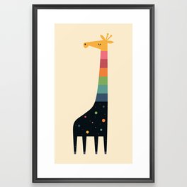 Galaxy Giraffe Framed Art Print