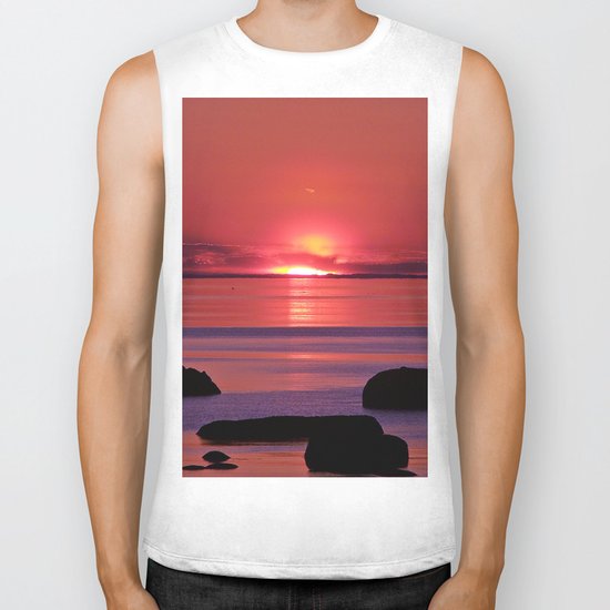 Sunset Ripples Biker Tank