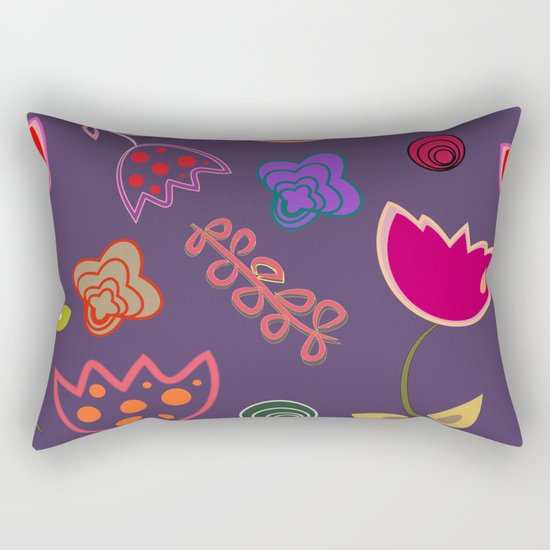 Motif de fleurs 5 Rectangular Pillow