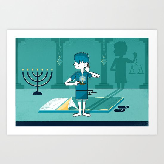Samuel Hears God's Voice (by Corbin Watkins) Art Print