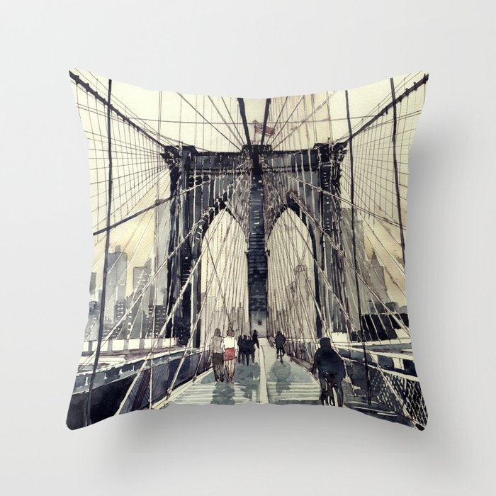 Brooklyn Bridge Throw Pillow