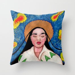 The Lily of the Mohawks Throw Pillow