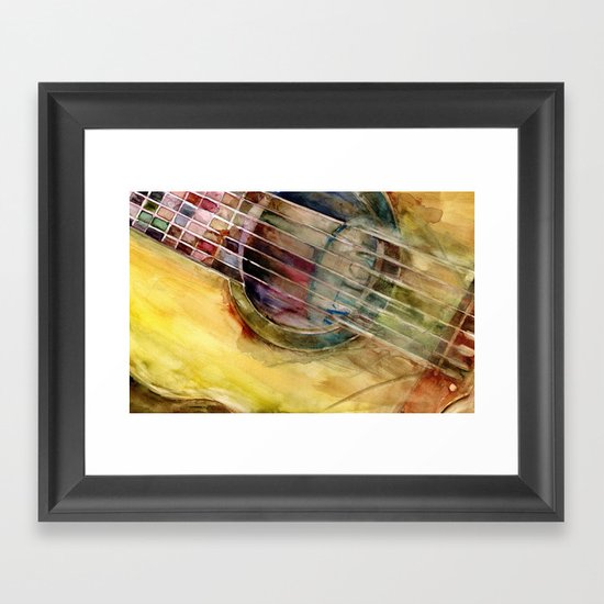 Ovation Acoustic Guitar Framed Art Print