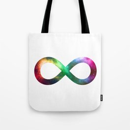 Neurodiversity Infinity Rainbow Galaxy Tote Bag