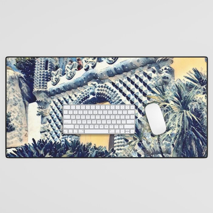 Exotic Palace of Pena garden in japanese style Desk Mat