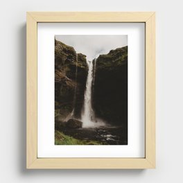 hidden waterfall Recessed Framed Print