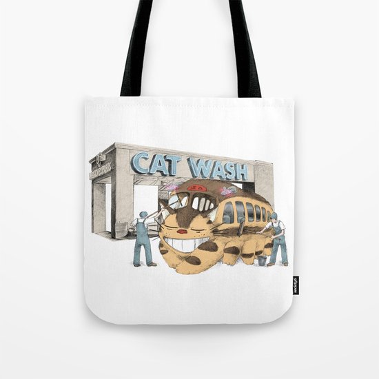 Cat Wash Tote Bag
