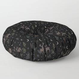 Deers in the Moonlight Floor Pillow