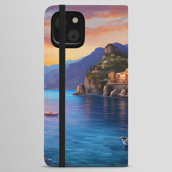 view of the Amalfi coast Italy iPhone Wallet Case