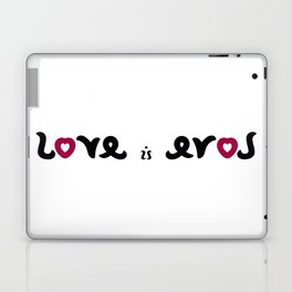LOVE IS EROS ambigram Laptop & iPad Skin