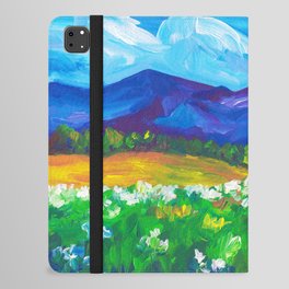 Summer Mountain Landscape Painting iPad Folio Case