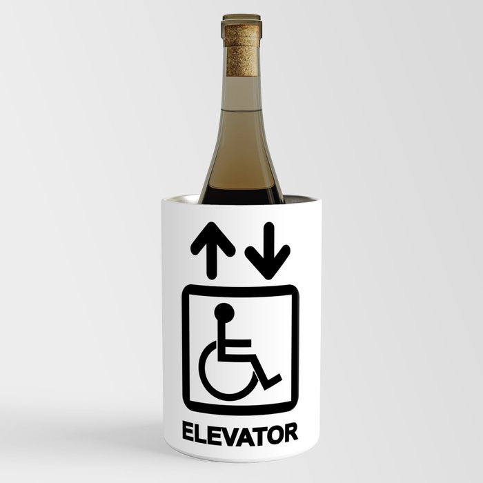 Disabled People Elevator Sign Wine Chiller