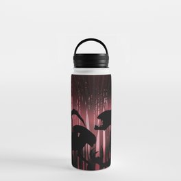 Red Forest Aliens Water Bottle