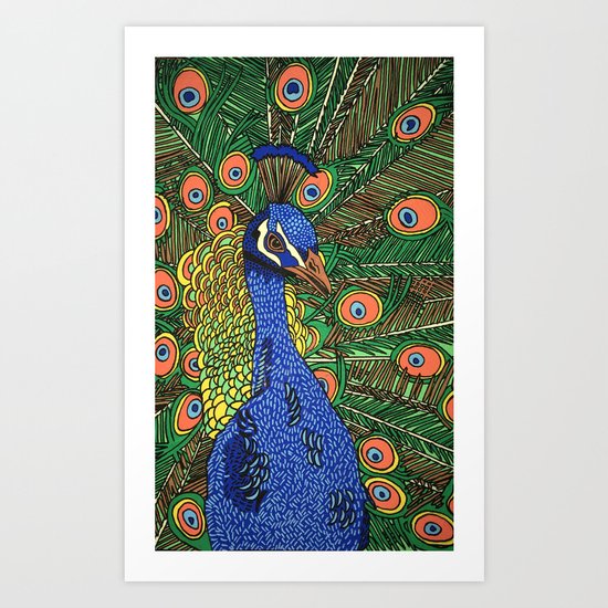 peacock Art Print