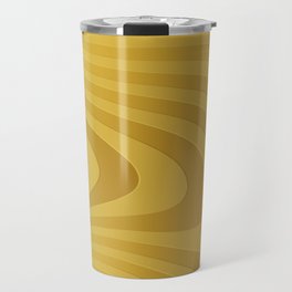 Yellow Color Zebra Line Pattern Travel Mug