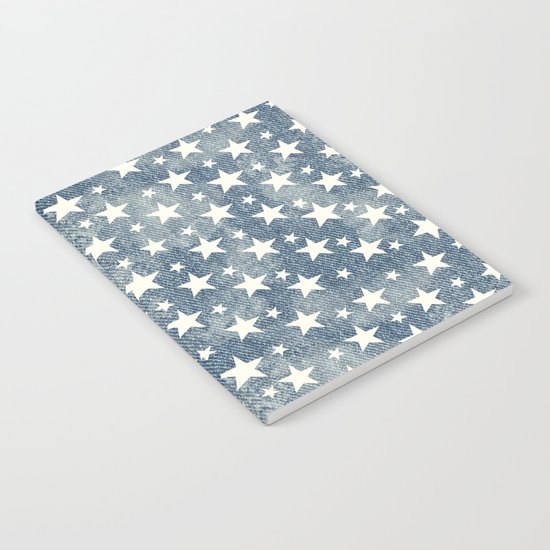 Stars with denim effect Notebook