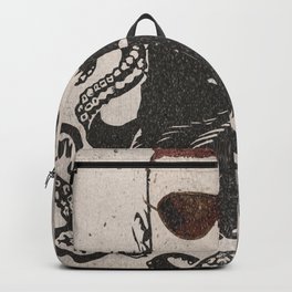 Black Beard Backpack | Graphicdesign, People, Iconic, Surreal, Strength, Vintage, Digital, Octopus, Beard, Black and White 